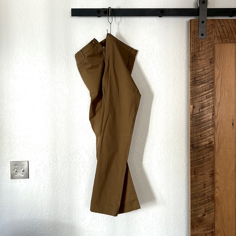 The Democratic All Day Pant
in Tobacco Selvage Denim